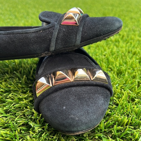 Tory Burch Asher Flat size 5 1/2 black suede loafers - Picture 7 of 13